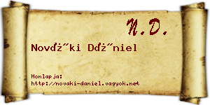 Nováki Dániel névjegykártya